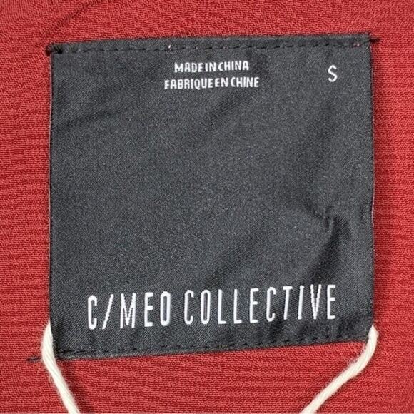 C/MEO Collective Making Waves Strapless Fit & Flare Dress Claret Red Burgundy - Picture 9 of 11